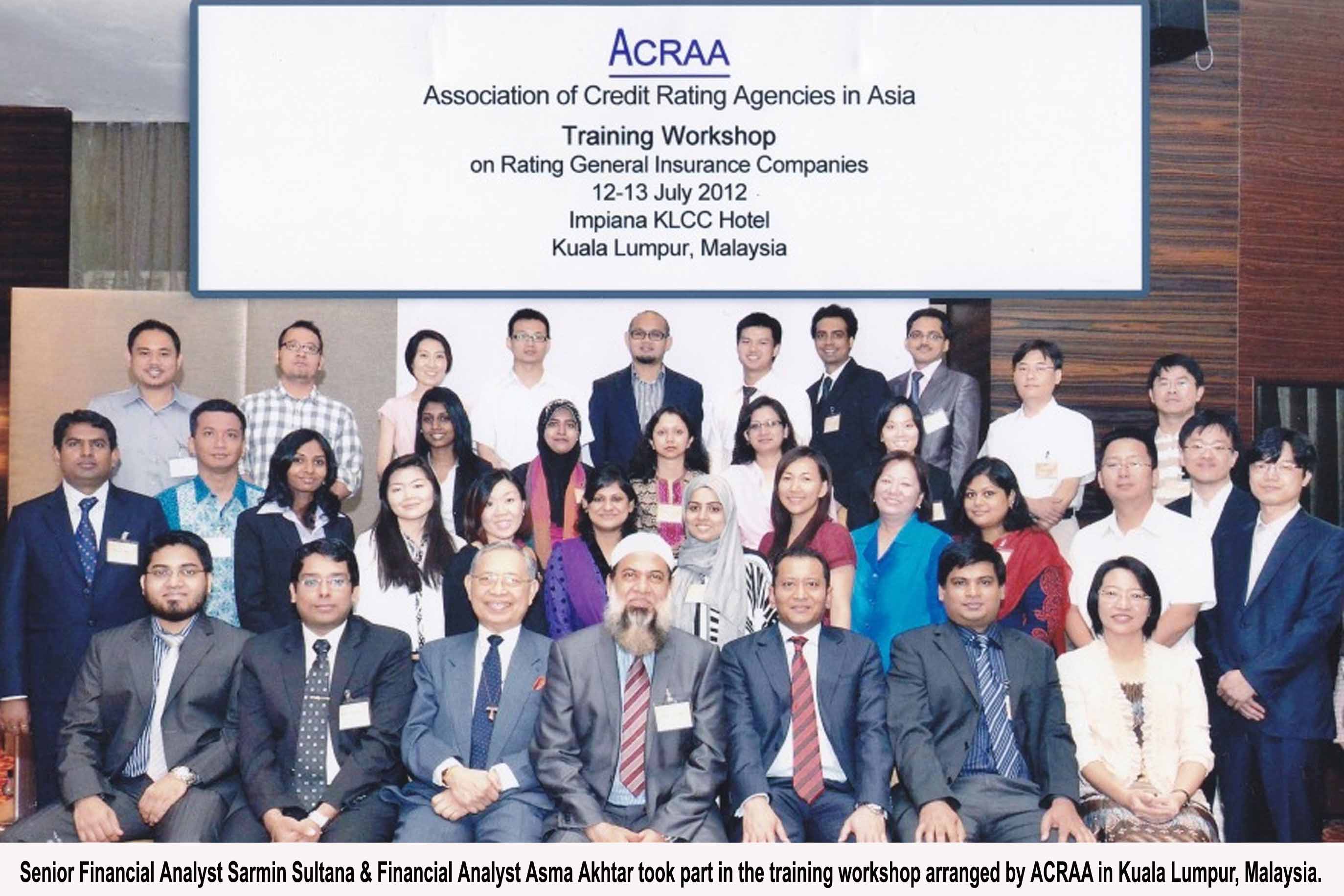 Workshop arranged by ACRRA in Kuala Lumpur, Malaysia